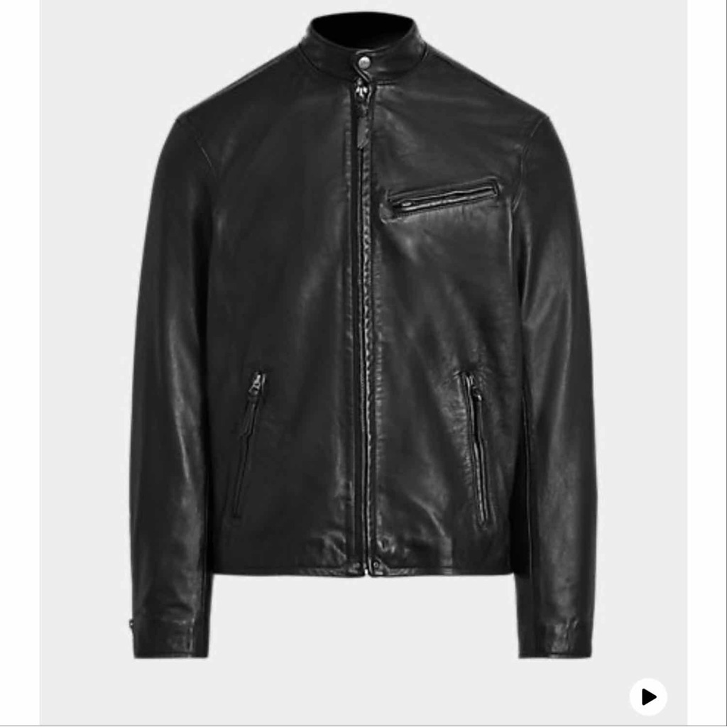 Polo Ralph Lauren Lambskin Caf Racer Leather Jacket